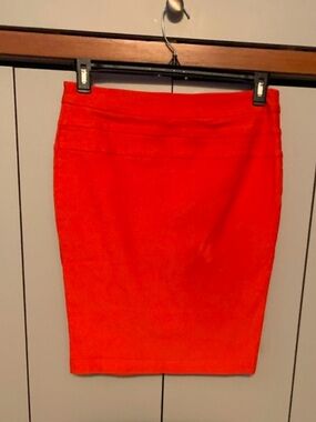 Studio Point Bold Orange Pencil Skirt size medium
